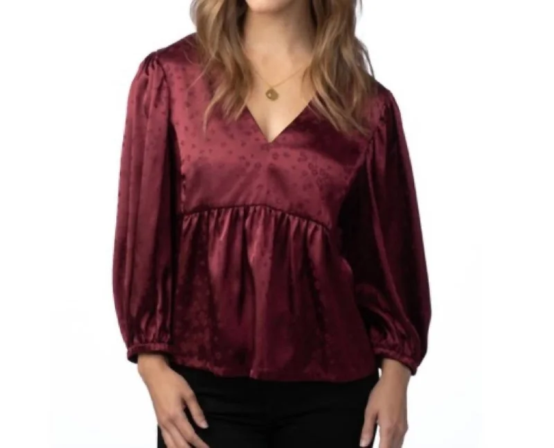 Eleanor Top In Wine Find Your Unique Flair