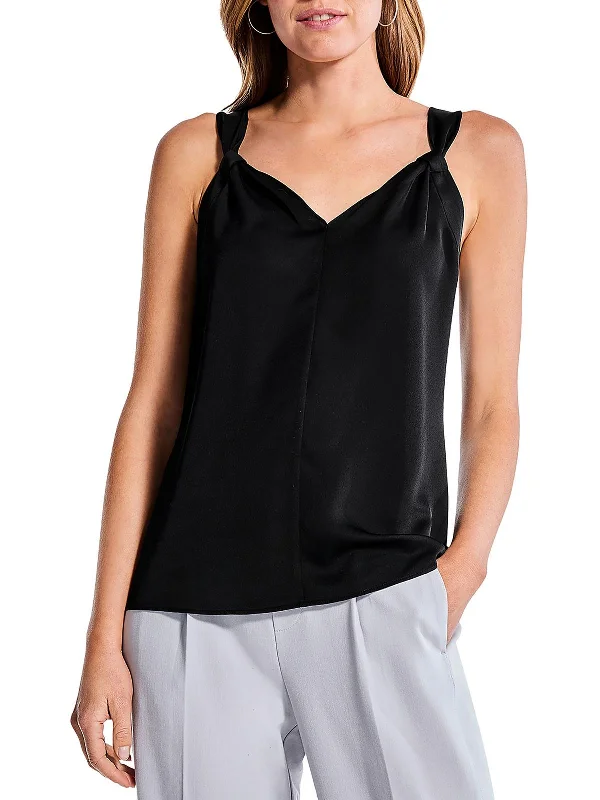 Elevated Womens V Neck Sleeveless Shell Effortless Comfort