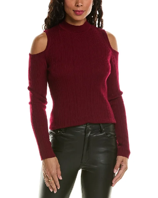 Elie Tahari Cold-Shoulder Wool Sweater Fashion Deal