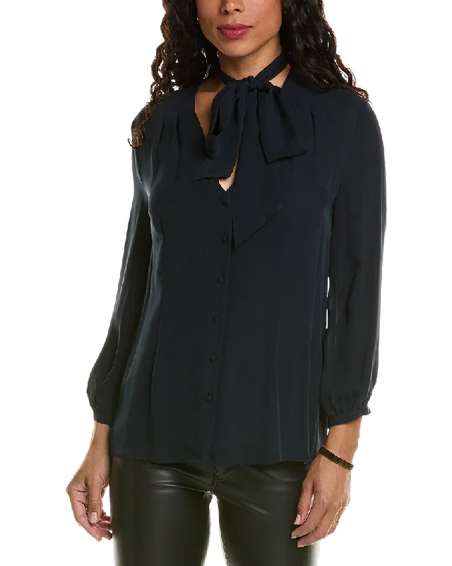 Elie Tahari Silk Scarf Blouse Last Chance Sale