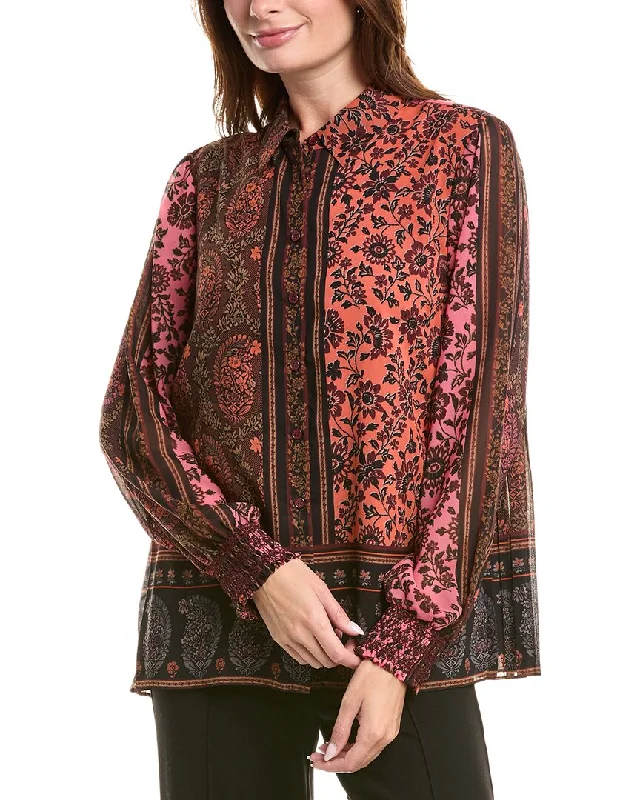 Elie Tahari Smocked Cuff Blouse Day To Night Styles