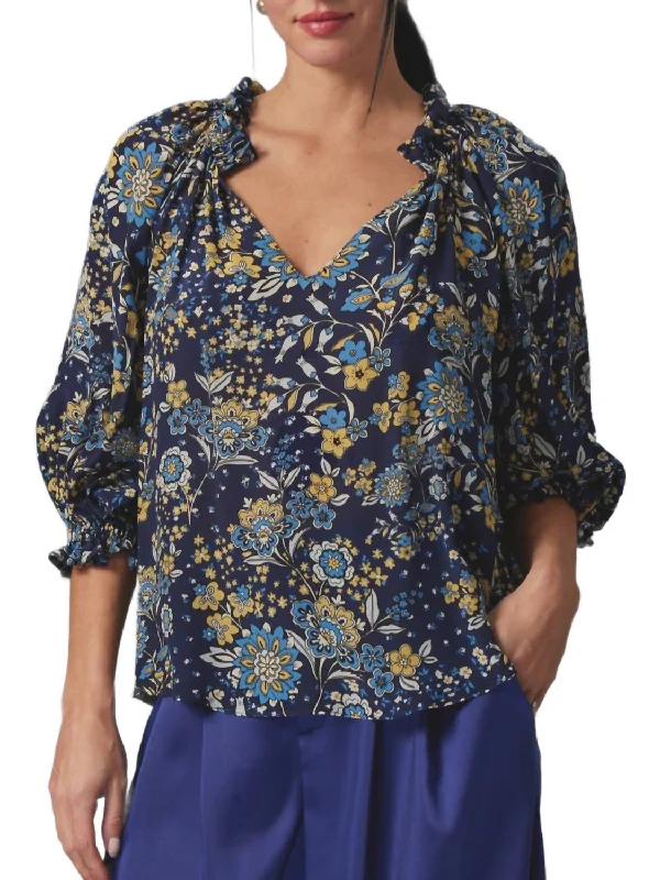 Ellie Blouse In Blue Anemone Best Sellers