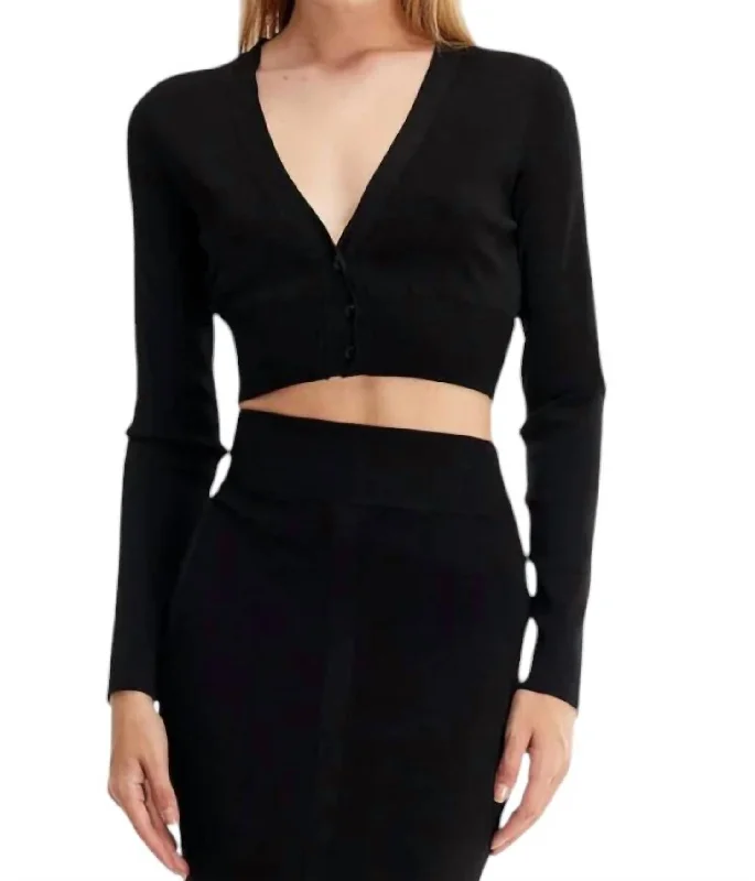 Elsa Knit Top In Black Unbeatable Prices