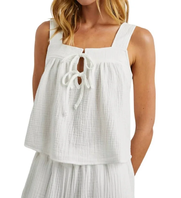 Enya Top In White Travel Essentials