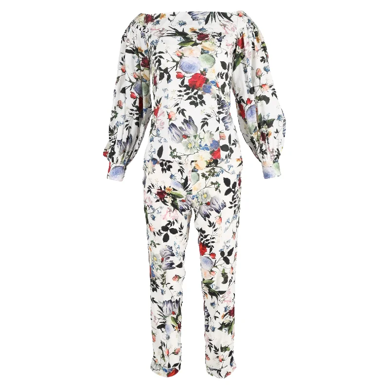 Erdem Blouse and Trousers Set in Floral Print Silk Fashion Sale