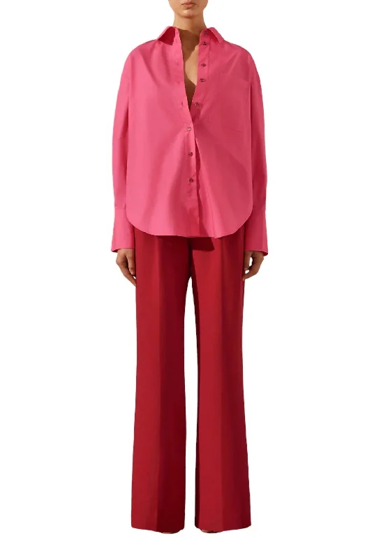 Estela Oversized Shirt In Azalea Pink Fast Fashion Favorites