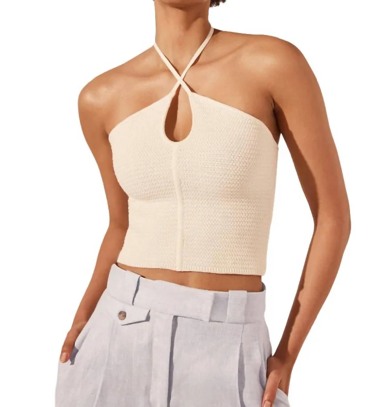 Eve Cross Front Top In Coconut Fashion Sale