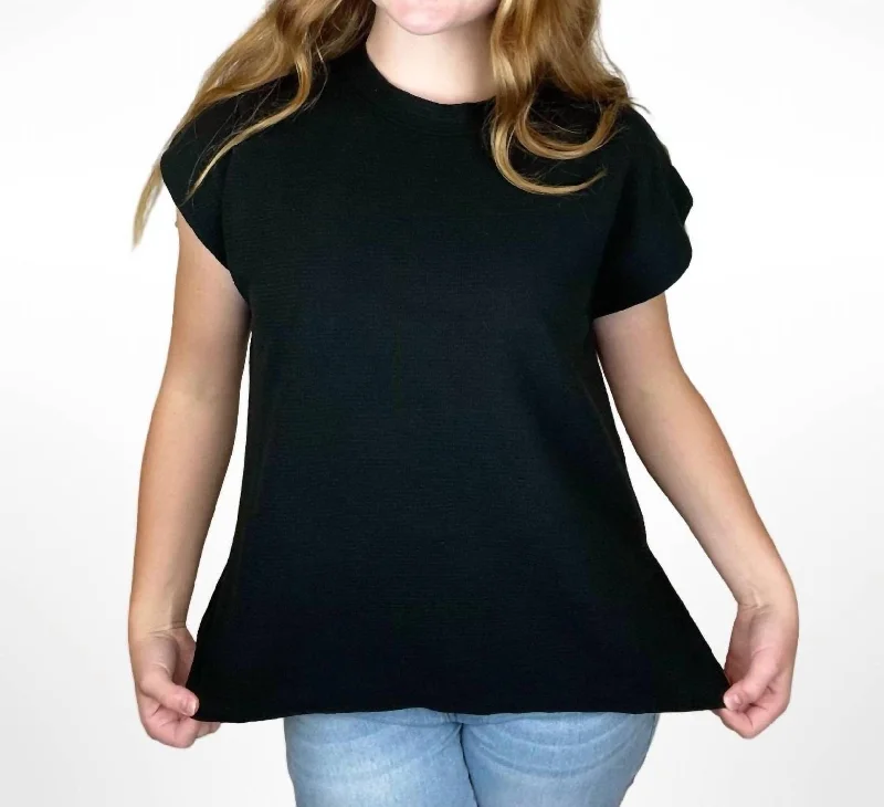 Everyday Top In Black Essentials On Sale