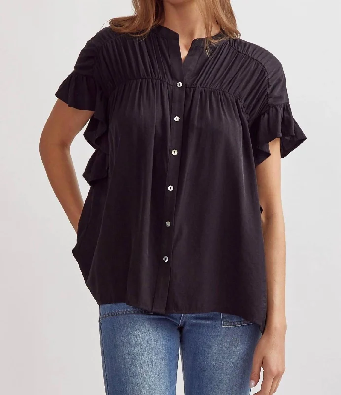 Favorite Blouse In Black Huge Markdowns