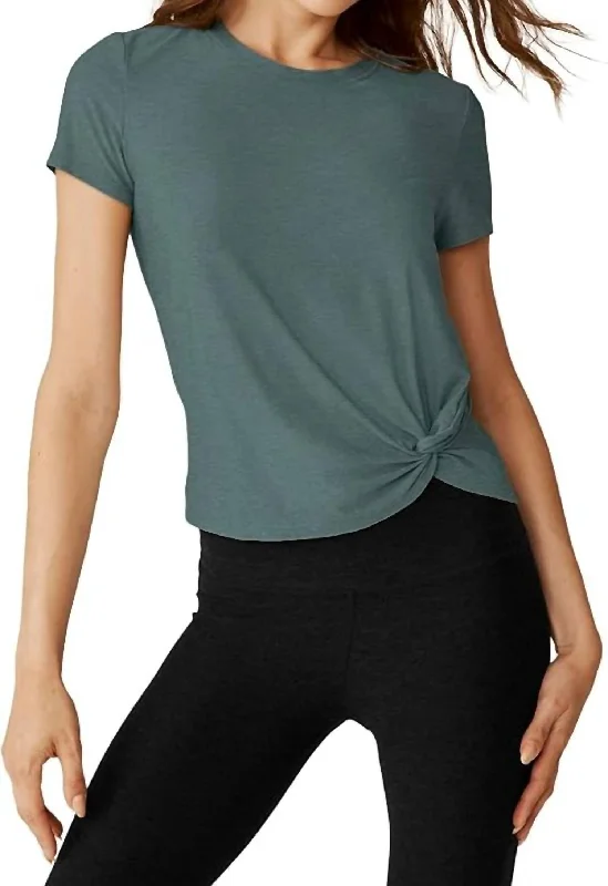 Featherweight For A Spin Tee In Storm Heather Step Ahead, Lead The Trend