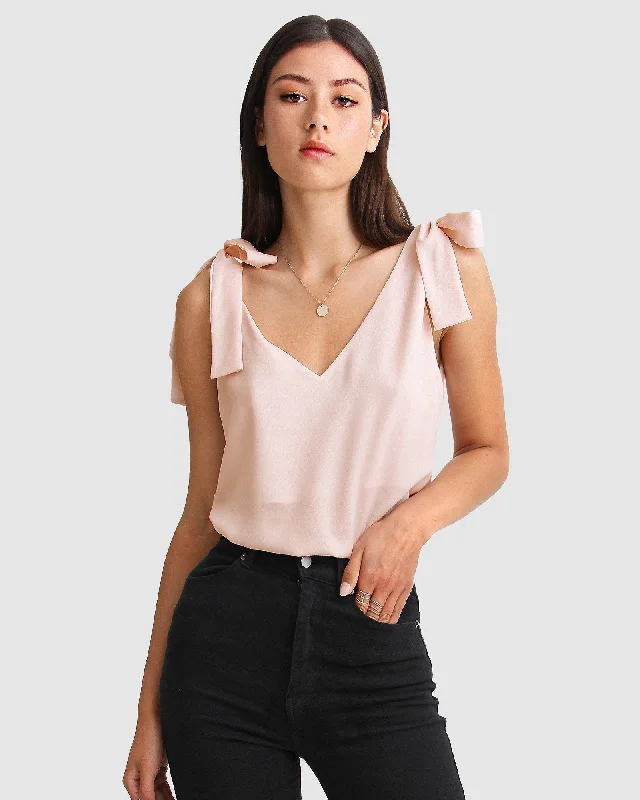 Feel For You V-Neck Top - Blush Shop Our Looks