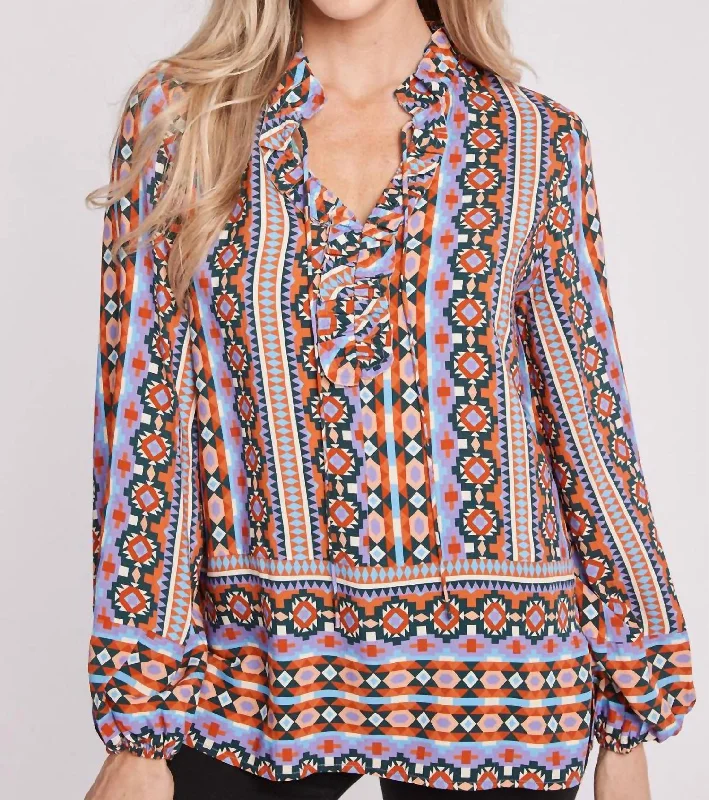 Festival Top In Multi Casual Fashion