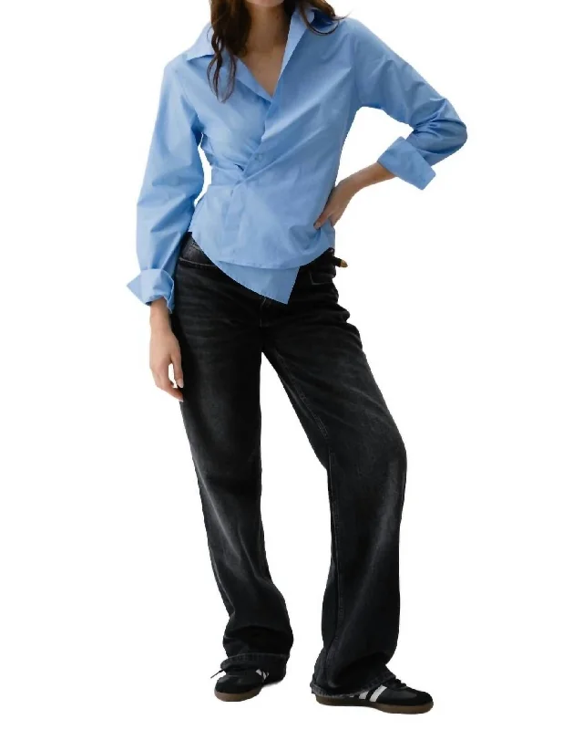 Fitted Shirt In Garcon Bleu Fashion Forward Femininity