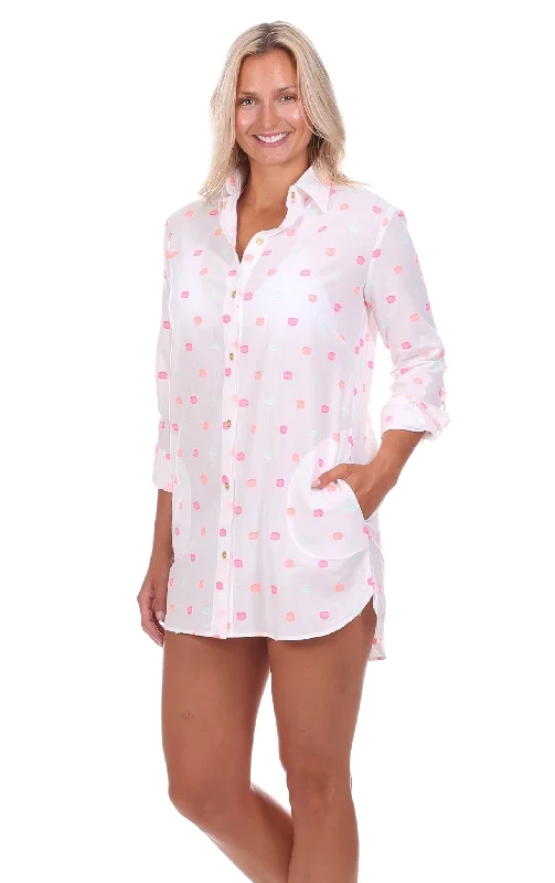 Flagler Coverup in Bright Polka Dot Effortless Chic Apparel