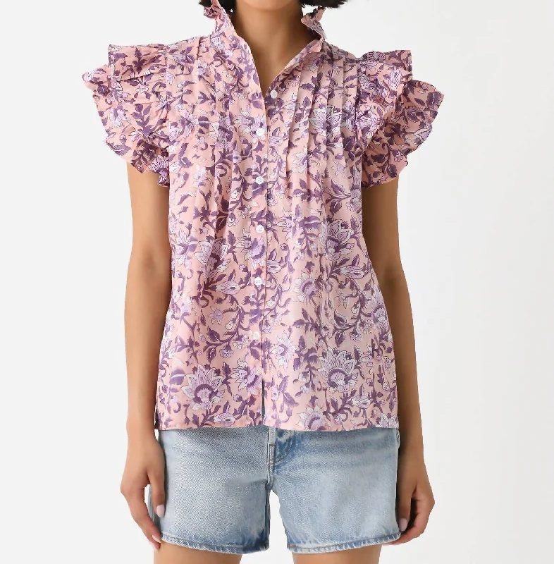 Flutter Shirt In Peach Fashion Forward, Function First