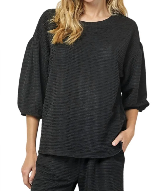 Forever Stylish Top In Black Minimalist Chic