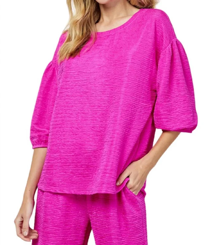 Forever Stylish Top In Fuchsia Chic & Cozy Collection