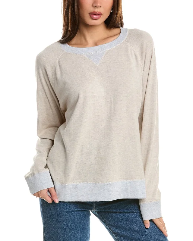 Forte Cashmere Contrast Trim Cashmere-Blend Sweatshirt Fashion Forward Outfits