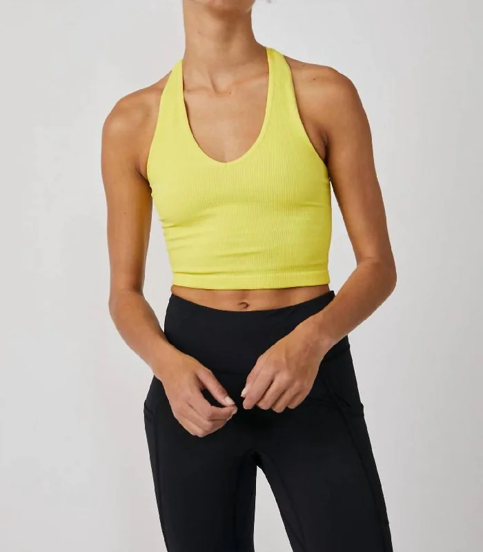 Free Throw Crop Top In Sparkling Citrus Classic Appeal