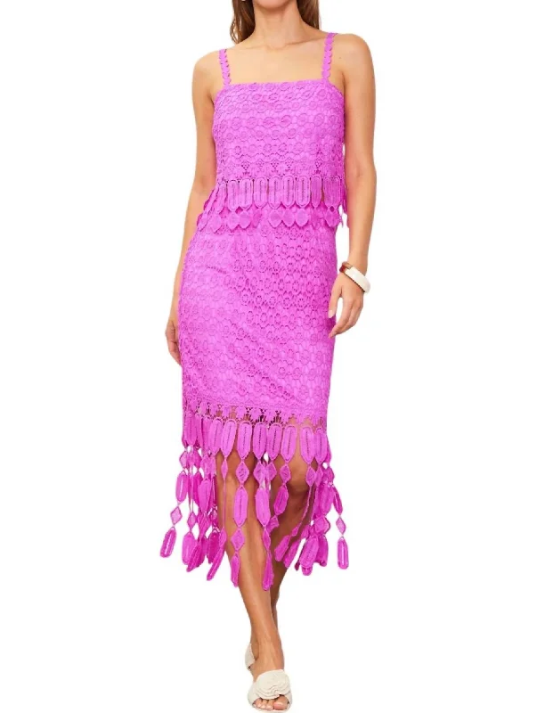 Fringe Set In Rose Violet Chic Trend Collection