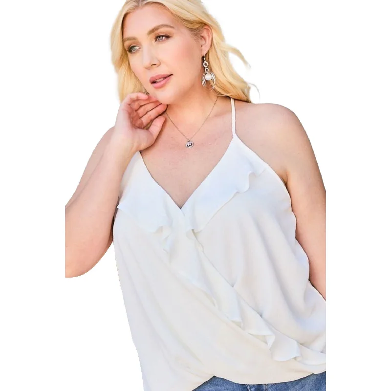 Front Surplice Ruffle Cami Top Style Upgrade