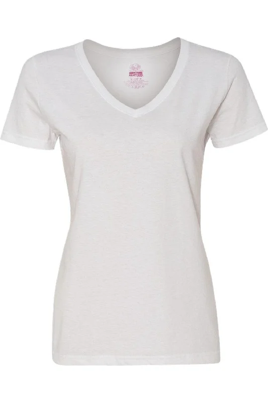 Fruit of the Loom HD Cotton Women´s V-Neck T-Shirt Flash Sale Now