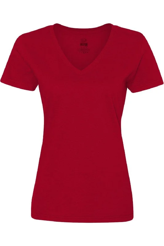 Fruit of the Loom HD Cotton Women´s V-Neck T-Shirt Massive Savings