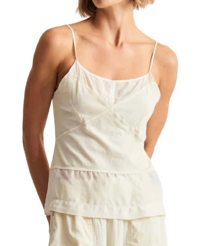 Fulani Tank Top In Dirty White Dreamy Draping