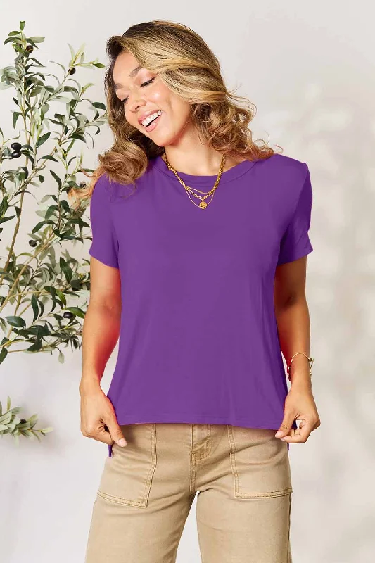 Full Size Round Neck Short Sleeve T-Shirt Best Seller