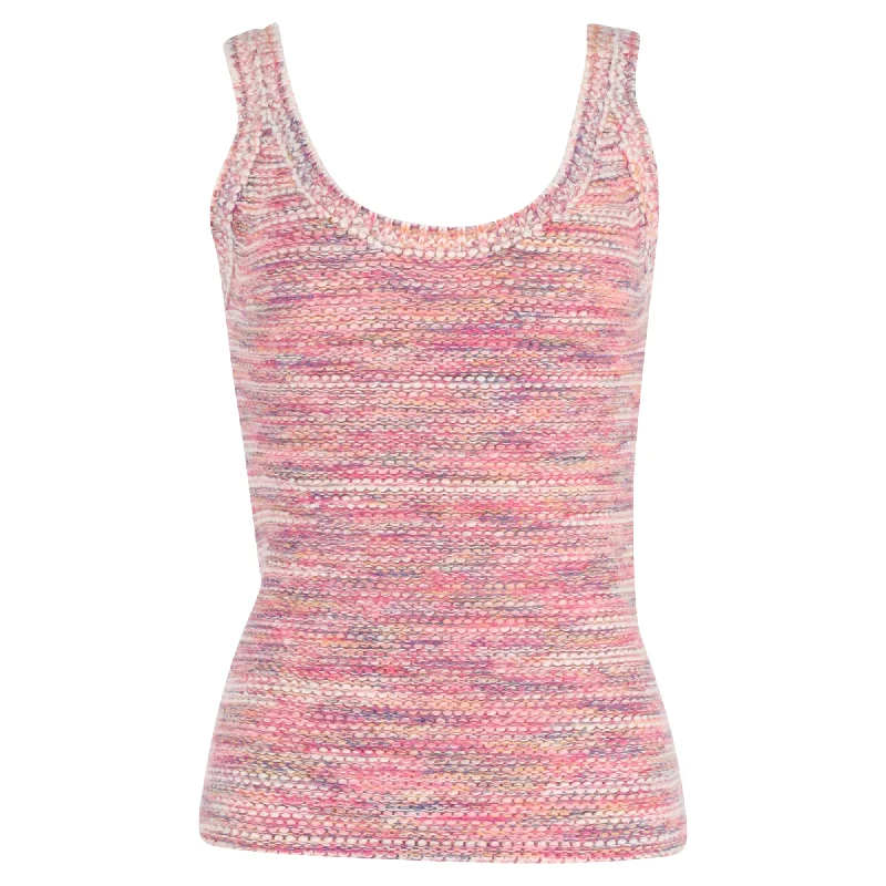 Gabriela Hearst Dafne Ribbed-Knit Tank in Pink Cashmere Lighten Up With Nordic Styles