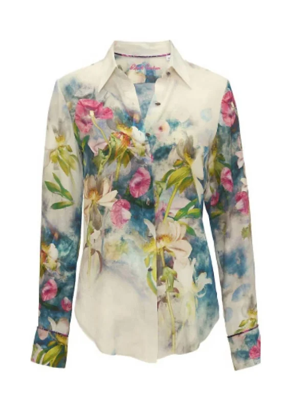 Gabriela Shirt In Floral White Everyday Basics