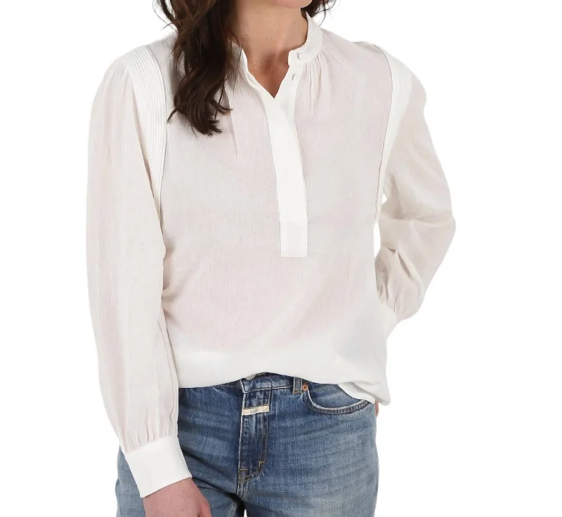 Gathered Tunic Blouse In Ivory Discover Now