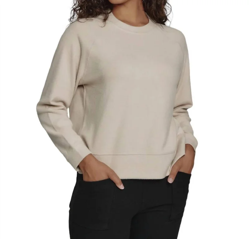 Generation Crewneck Pullover Sweatshirt In Beige Chic Styles