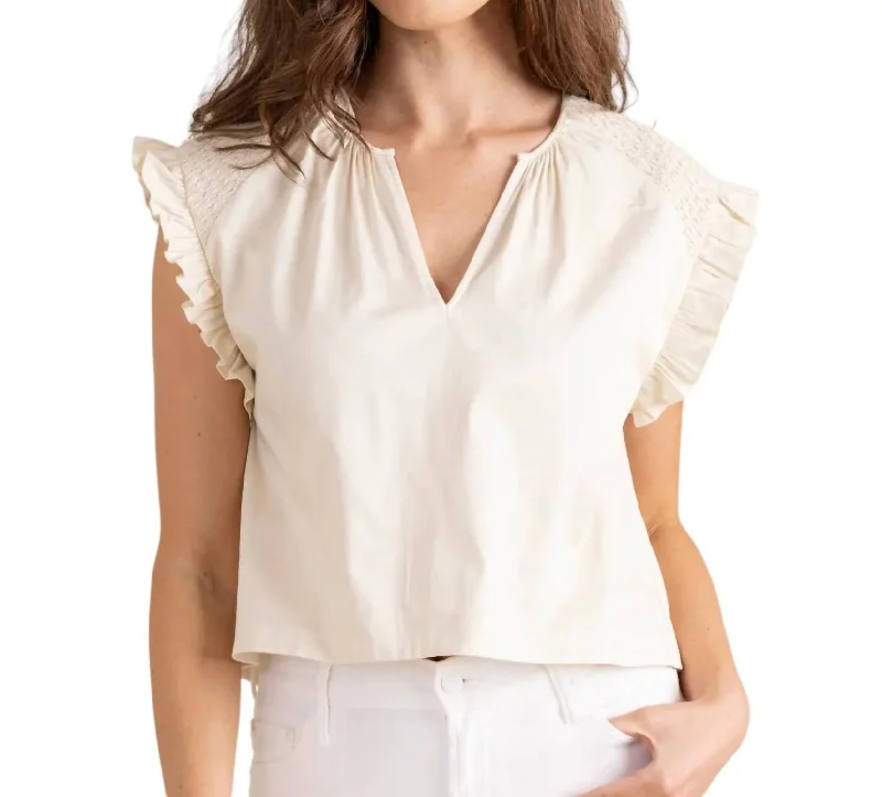 Gigi Top In Ivory Big Savings On Rustic Countryside Styles