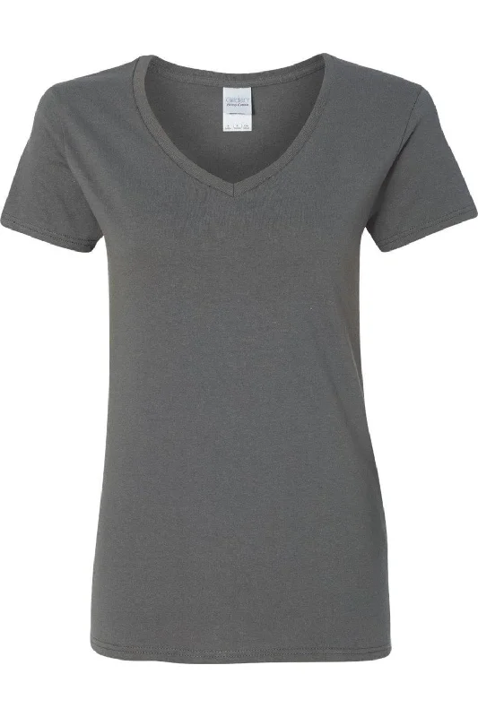 Gildan Heavy Cotton Womens V-Neck T-Shirt High End Designer Brands Discount