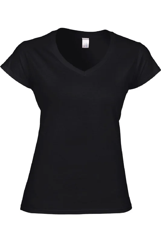 Gildan Ladies Soft Style Short Sleeve V-Neck T-Shirt Unleash Your Fashion