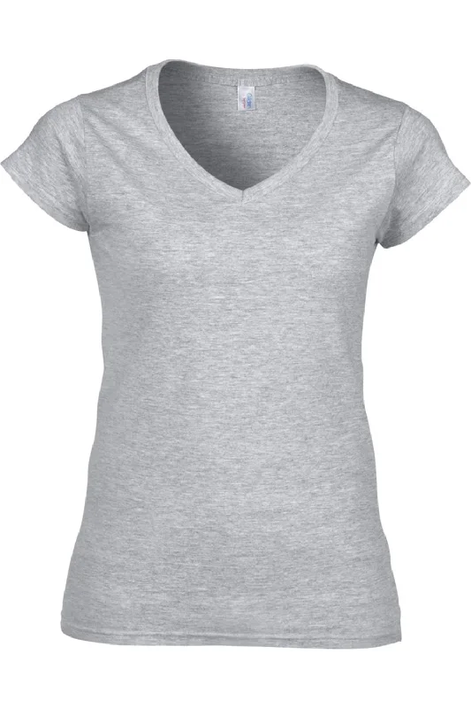 Gildan Ladies Soft Style Short Sleeve V-Neck T-Shirt Exclusive Sale