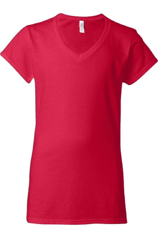 Gildan Softstyle Womens V-Neck T-Shirt Classic Charm