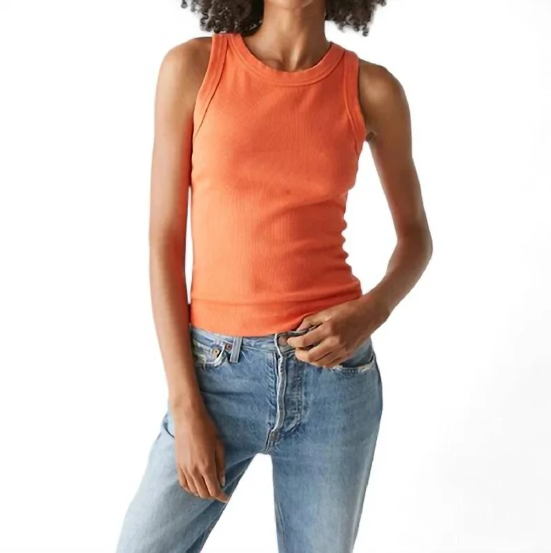 Gina Crop Tank Top In Tangerine Wardrobe Refresh