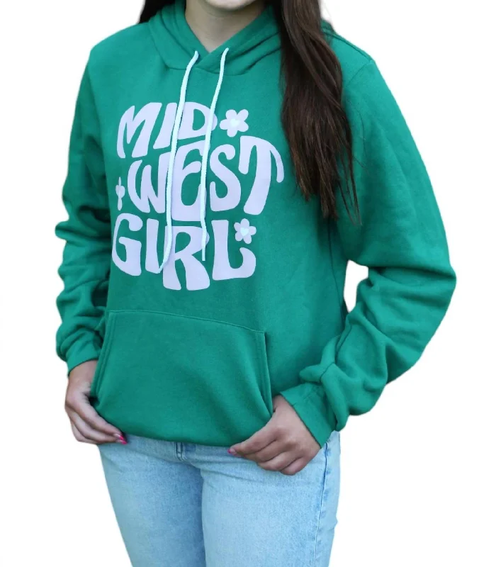 Girl Graphic Hoodie In Kelly Green Must-Have Styles