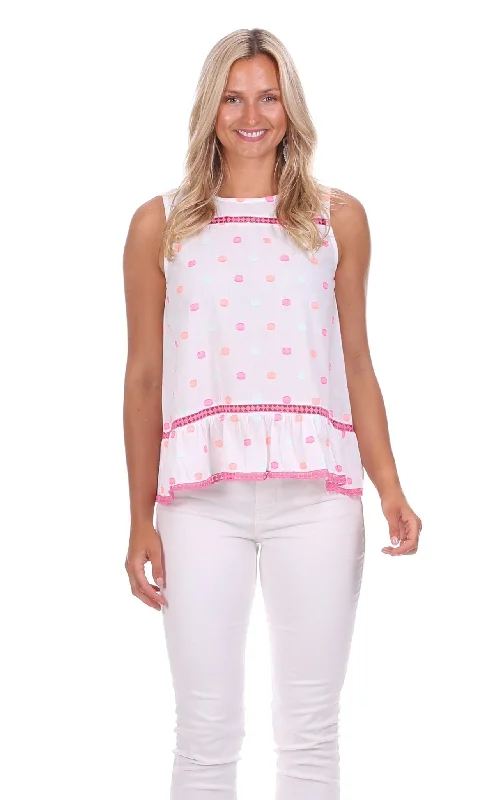 Gorda Top in Bright Polka Dot Fashion Sale