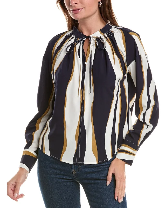 Gracia Abstract Print Blouse Comfort Centric Apparel