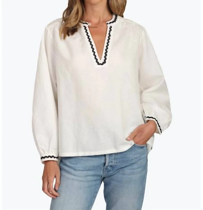 Gracie Blouse In White Hot Picks