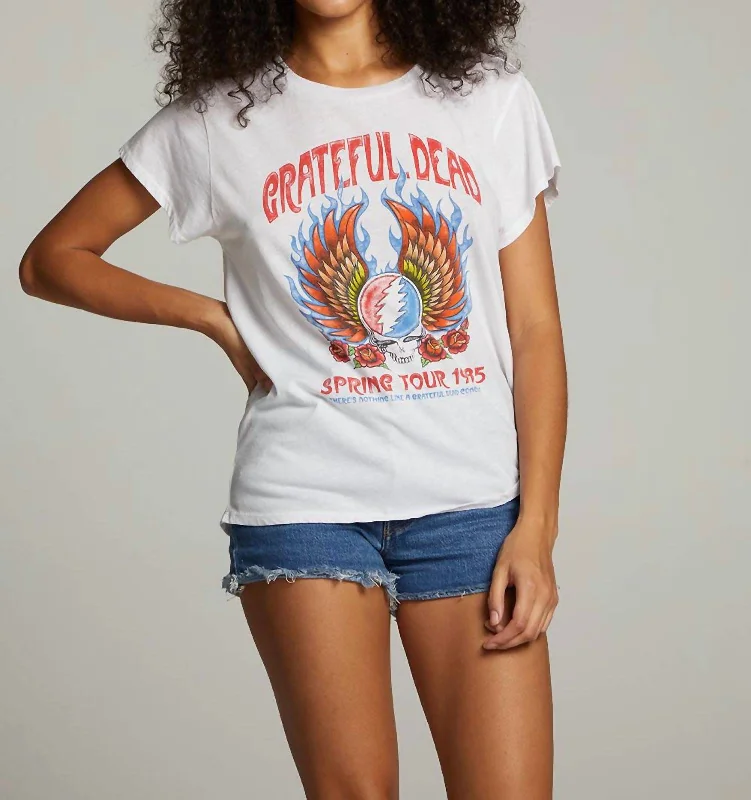 Grateful Dead Spring Tour Tee In White Fashion Forward Femme