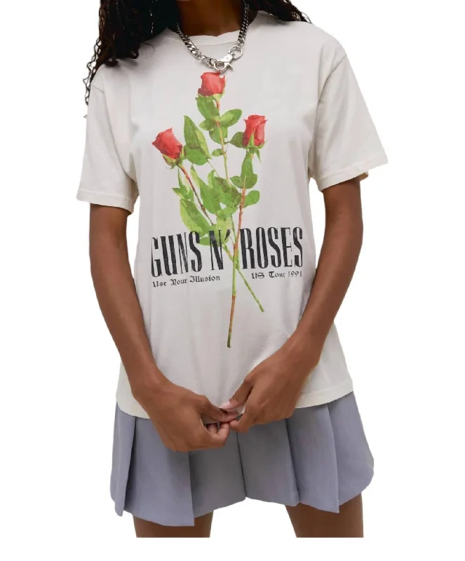 Guns N Roses Use Your Illusion Weekend Tee In Dirty White Effortless Comfort