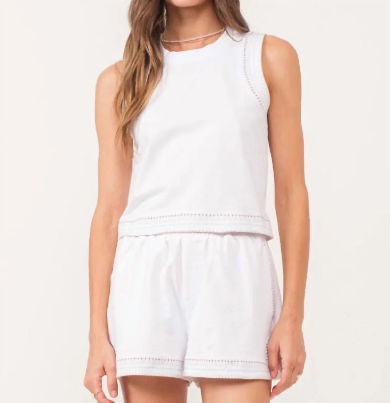 Haleigh Tank Top In White Chic And Edgy