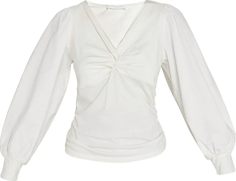 Hanna Twist Front Top In White Limited Edition