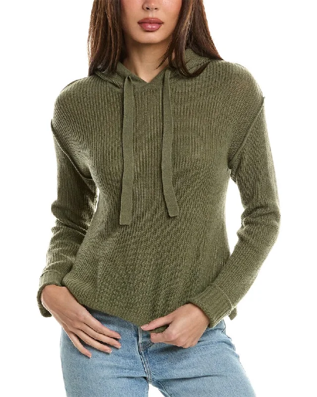 Hannah Rose Shaker Wool & Cashmere-Blend Hoodie Embrace New Fashion