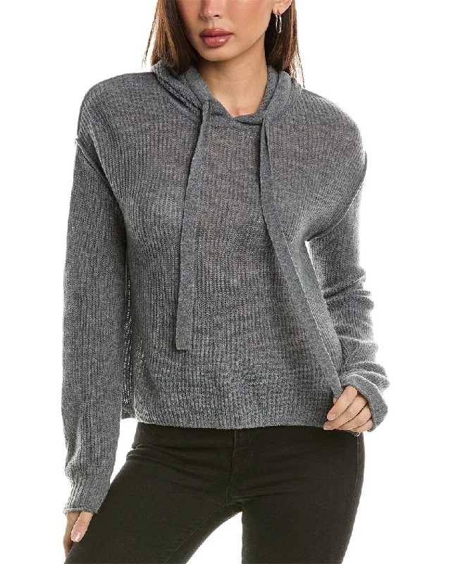 Hannah Rose Shaker Wool & Cashmere-Blend Hoodie Unleash Your Trend Driven Style