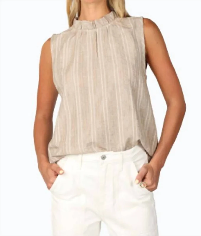 Harlow Top In Beige Trendy Styles